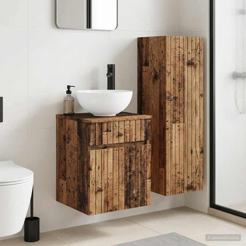 vidaXL Bathroom Cabinet Set 2 pcs 33 x 34.5 x 100 cm