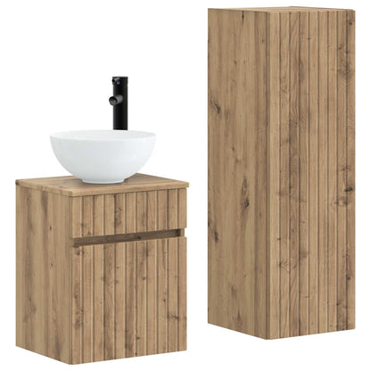 vidaXL Bathroom Furniture Set 2 pcs Artisan Oak 33 x 34.5 x 100 cm 1