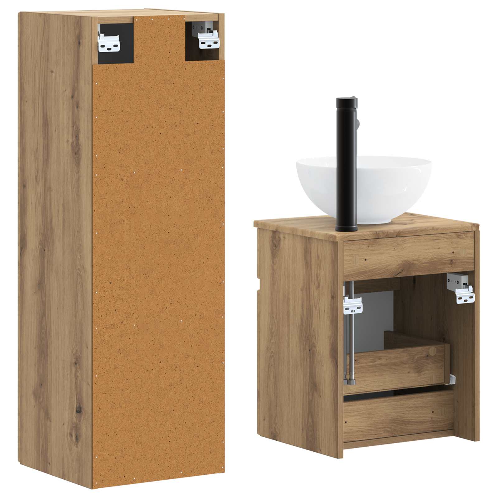 vidaXL Bathroom Furniture Set 2 pcs Artisan Oak 33 x 34.5 x 100 cm 4