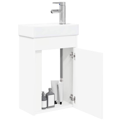 Bathroom Vanity Unit with Tap 40.5 x 22.5 x 62 cm White