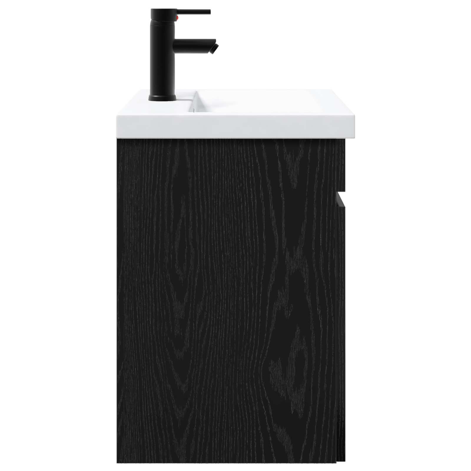 vidaXL Bathroom Vanity Unit with Tap Black Oak 61 x 40 x 74.5 cm 6