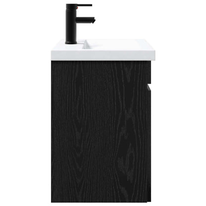 vidaXL Bathroom Vanity Unit with Tap Black Oak 61 x 40 x 74.5 cm 6