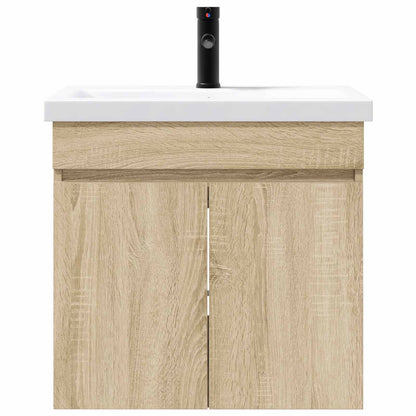 vidaXL Bathroom Vanity Unit with Tap Sonoma Oak 61 x 40 x 74.5 cm 5