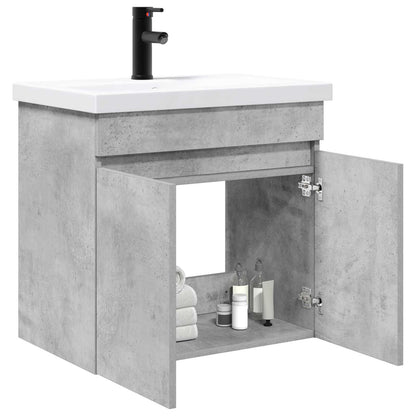vidaXL Bathroom Vanity Unit with Tap Concrete Grey 61 x 40 x 74.5 cm 3