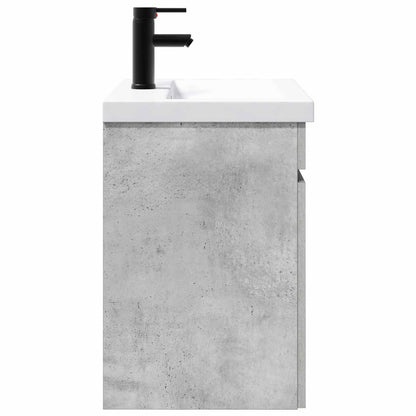 vidaXL Bathroom Vanity Unit with Tap Concrete Grey 61 x 40 x 74.5 cm 6