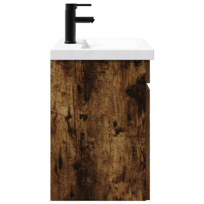 vidaXL Bathroom Vanity Unit with Tap Smoked Oak 61 x 40 x 74.5 cm 6