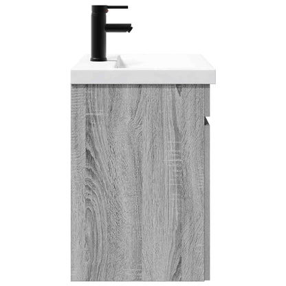vidaXL Bathroom Vanity Unit with Tap Grey Sonoma 61 x 40 x 74.5 cm 6