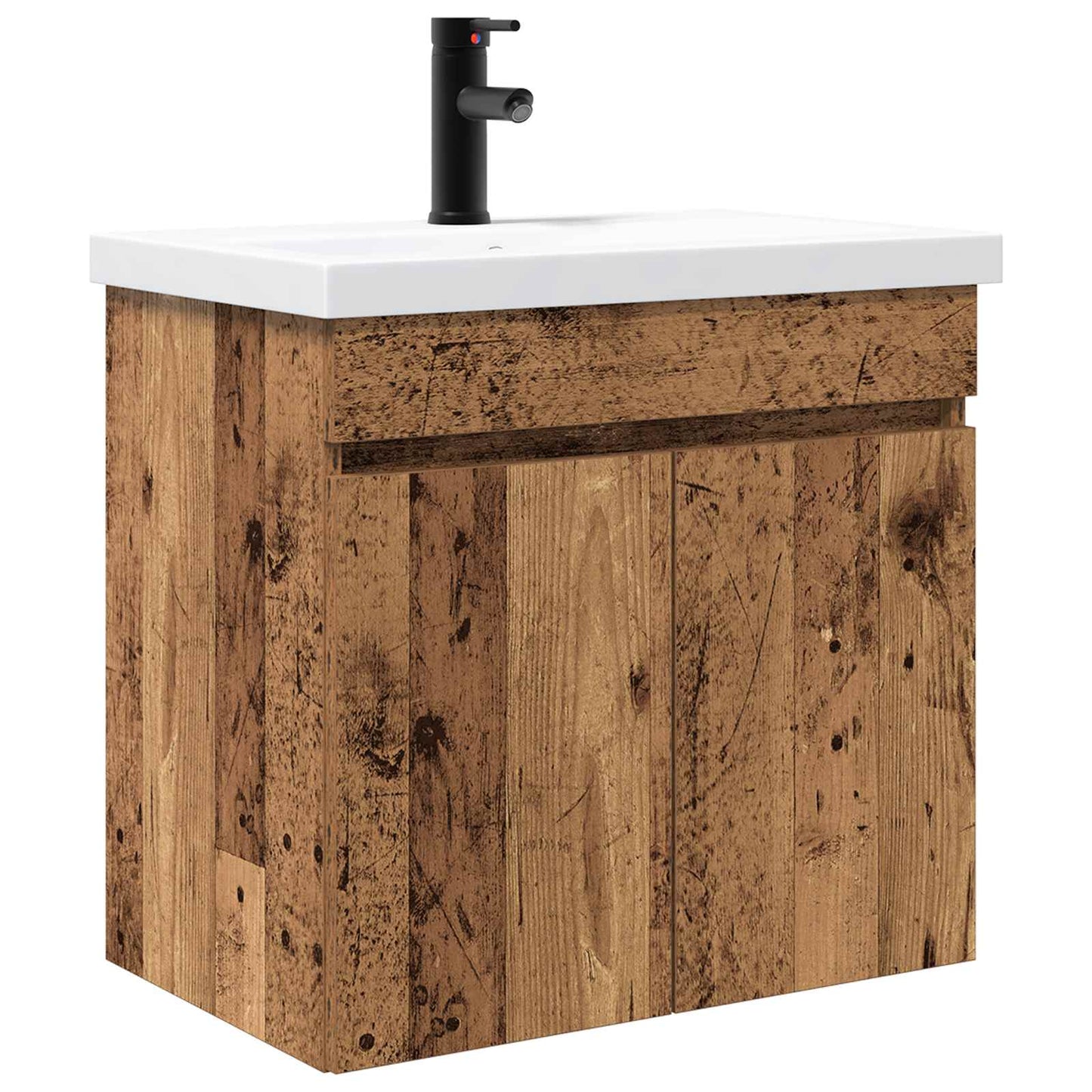 vidaXL Bathroom Vanity Unit with Tap Old Wood 61 x 40 x 74.5 cm 2