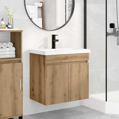 vidaXL Bathroom Vanity Unit with Tap Artisan Oak 61 x 40 x 74.5 cm 1