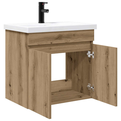 vidaXL Bathroom Vanity Unit with Tap Artisan Oak 61 x 40 x 74.5 cm 4