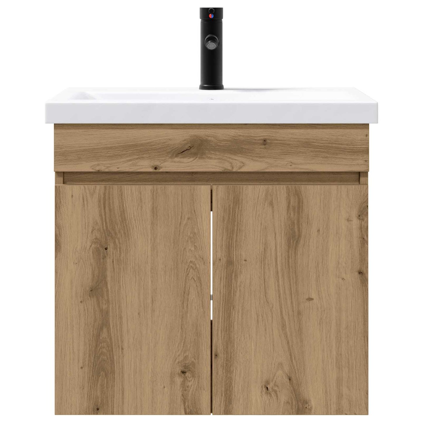 vidaXL Bathroom Vanity Unit with Tap Artisan Oak 61 x 40 x 74.5 cm 5