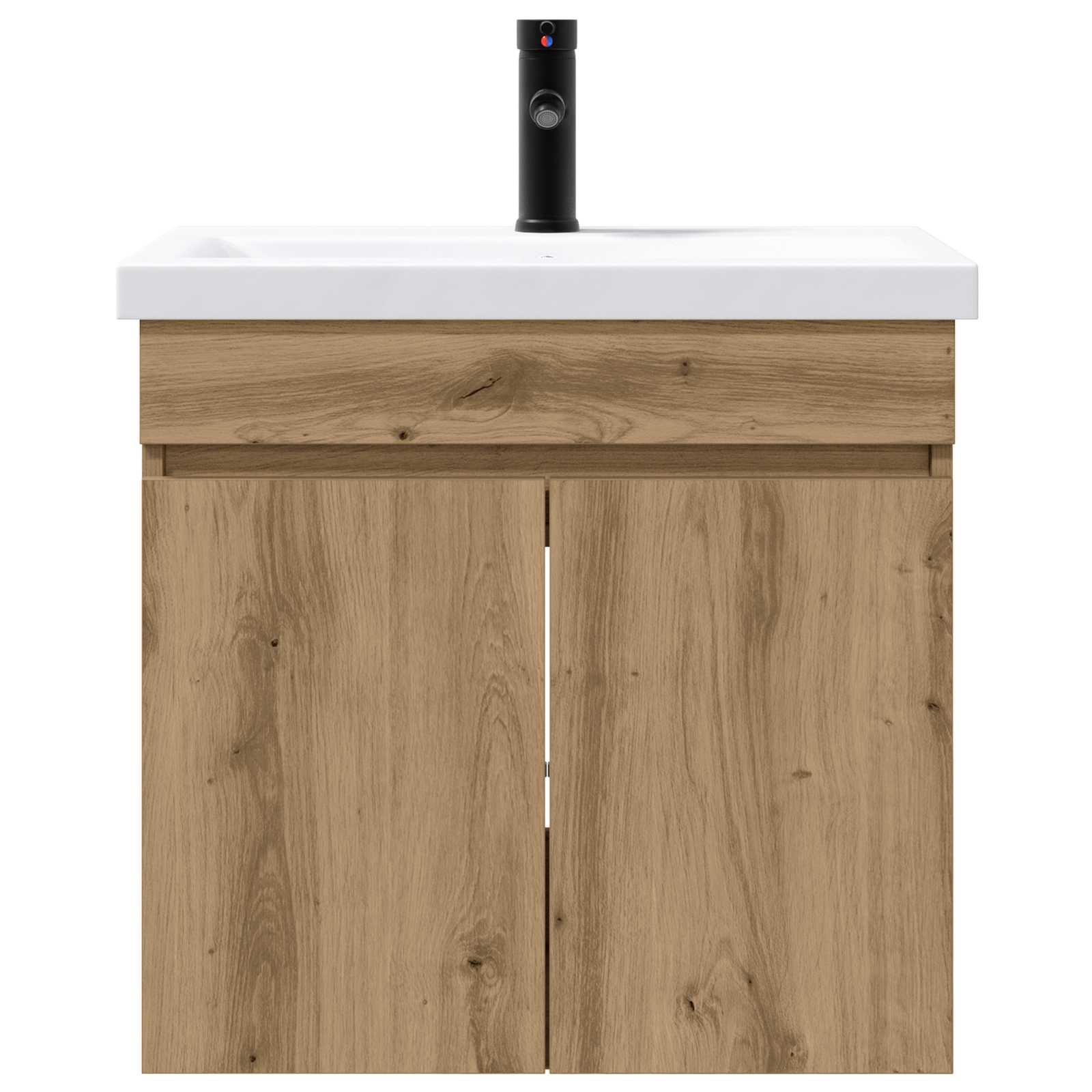 vidaXL Bathroom Vanity Unit with Tap Artisan Oak 61 x 40 x 74.5 cm 5
