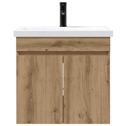 vidaXL Bathroom Vanity Unit with Tap Artisan Oak 61 x 40 x 74.5 cm 5
