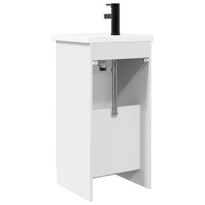vidaXL Bathroom Vanity with Sink White 42 x 40 x 84.5 cm 6