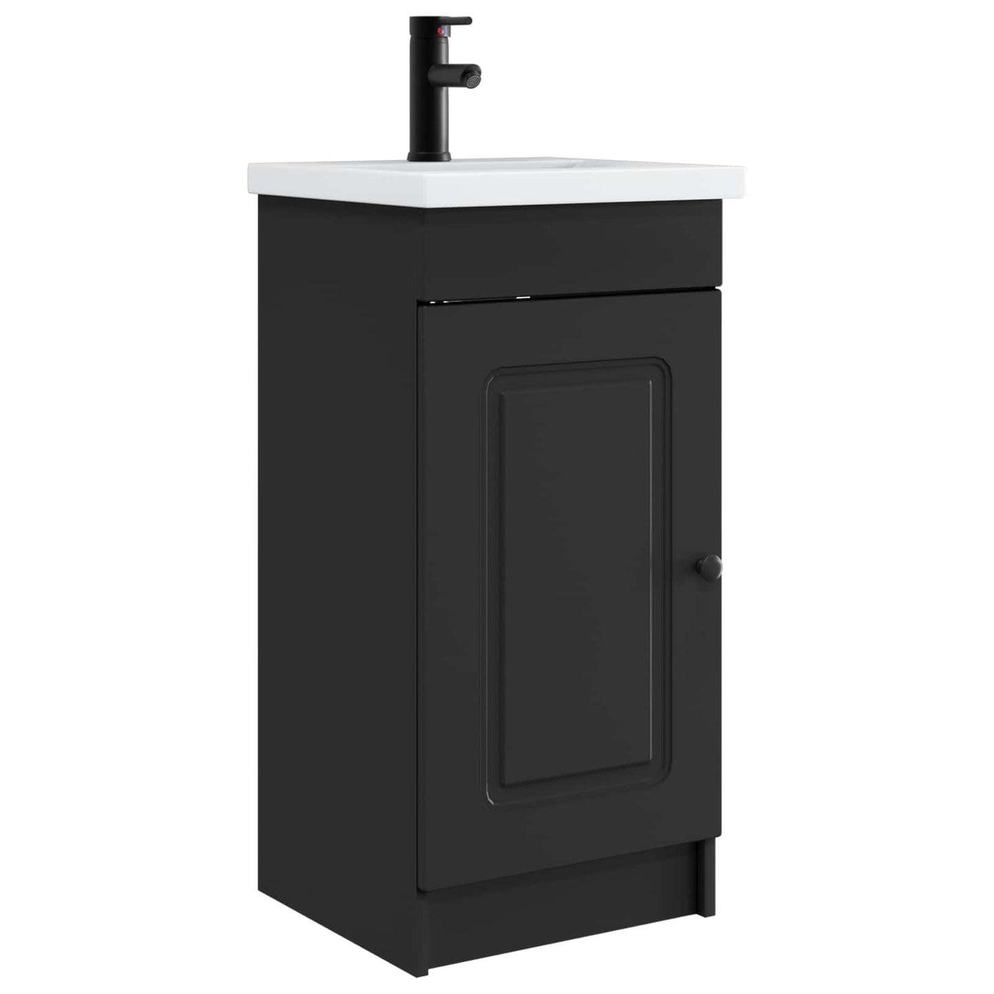 vidaXL Bathroom Vanity with Sink Black 42 x 40 x 84.5 cm 2