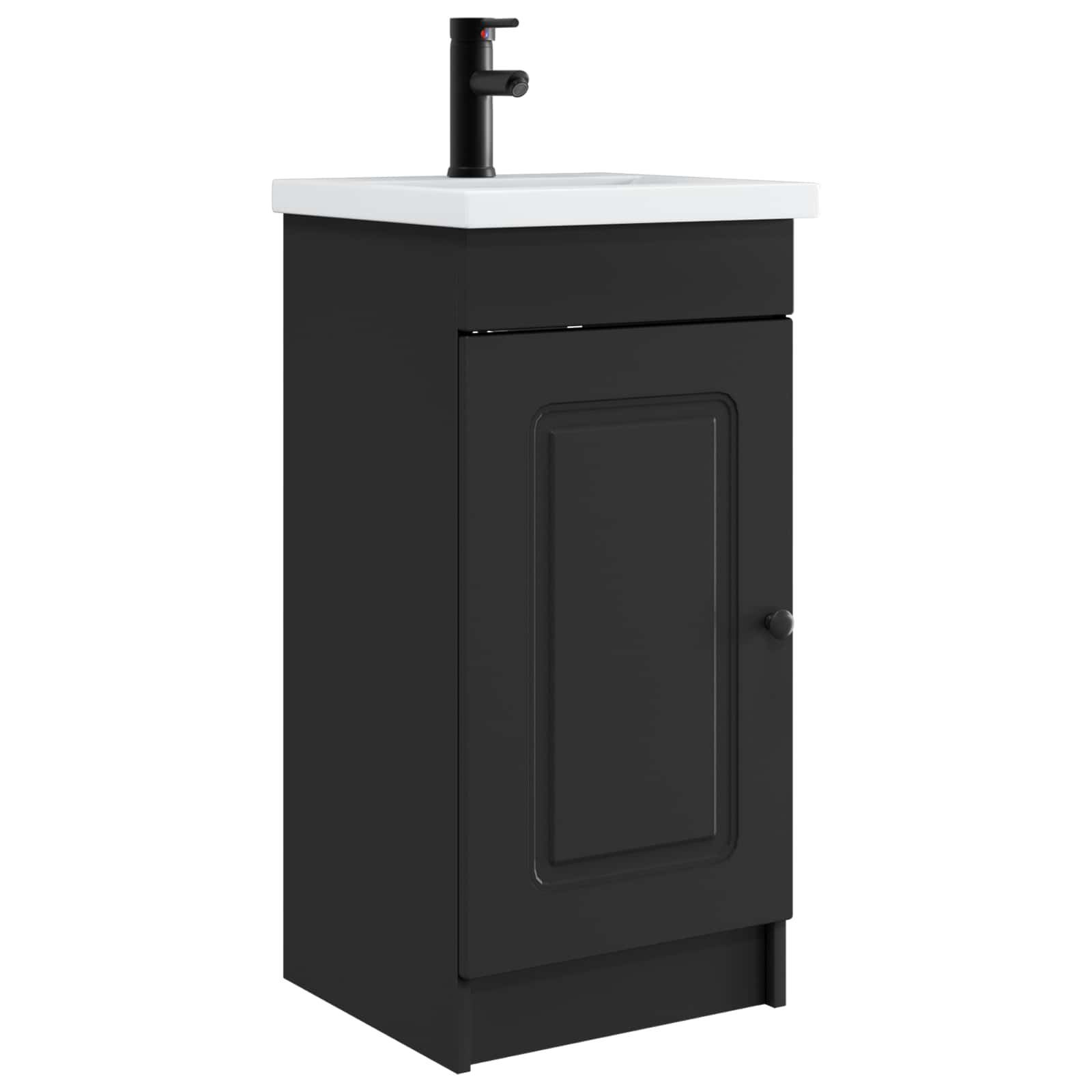 vidaXL Bathroom Vanity with Sink Black 42 x 40 x 84.5 cm 2