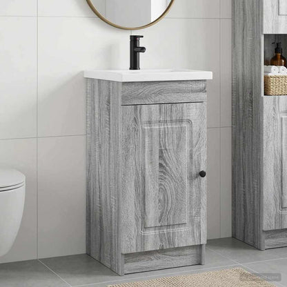 vidaXL Bathroom Vanity with Sink Grey Sonoma 42 x 40 x 84.5 cm 1