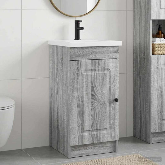 vidaXL Bathroom Vanity with Sink Grey Sonoma 42 x 40 x 84.5 cm 1