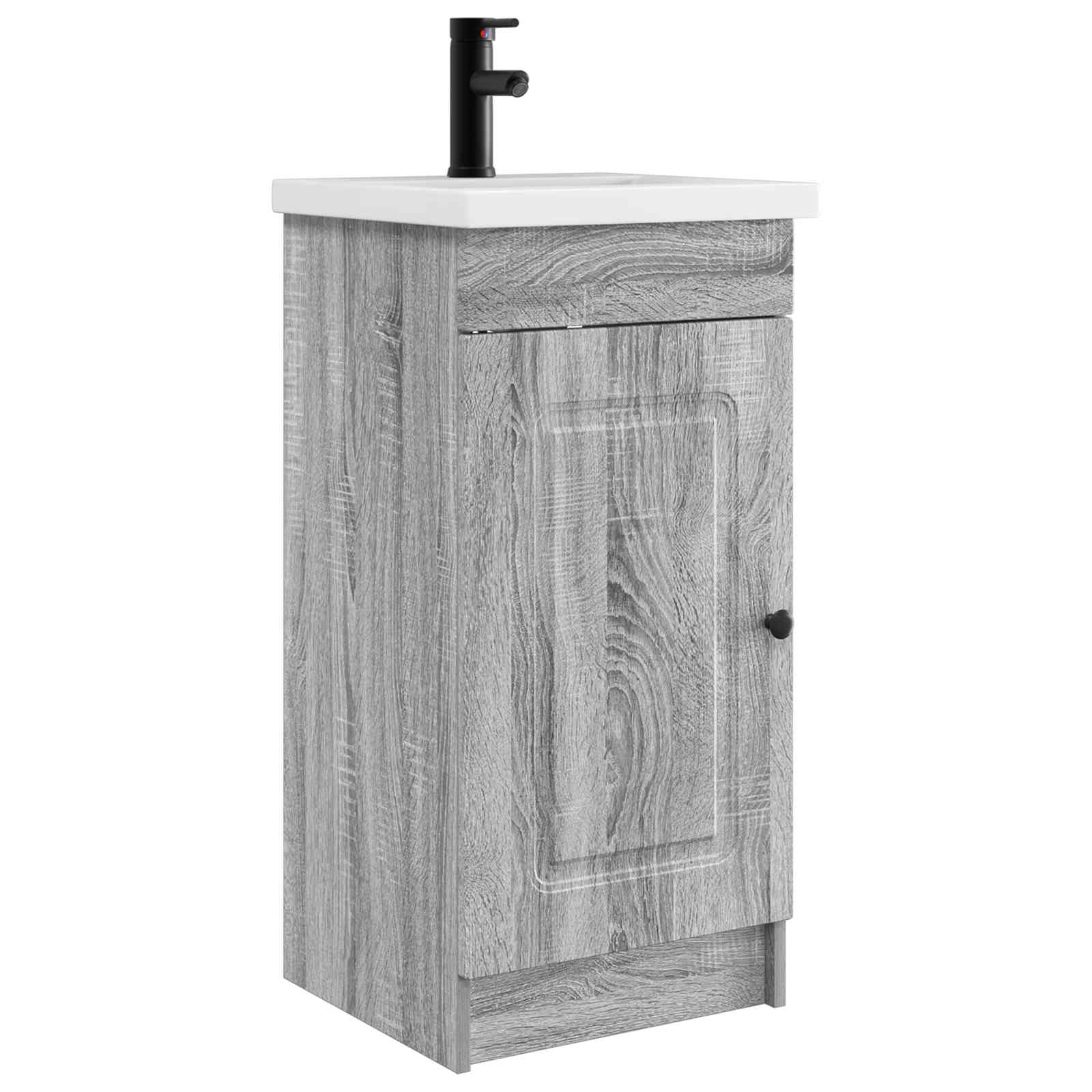 vidaXL Bathroom Vanity with Sink Grey Sonoma 42 x 40 x 84.5 cm 2