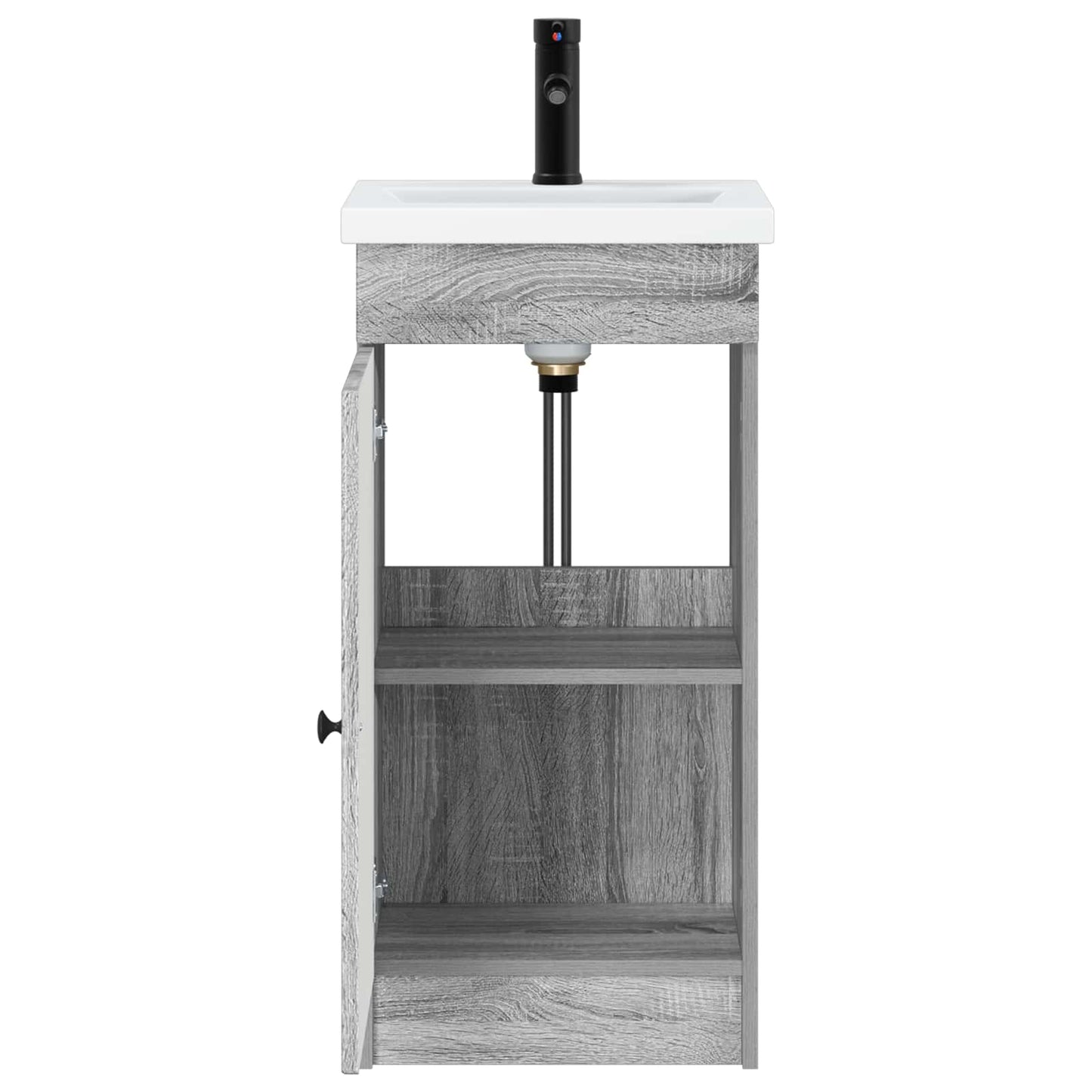 vidaXL Bathroom Vanity with Sink Grey Sonoma 42 x 40 x 84.5 cm 4