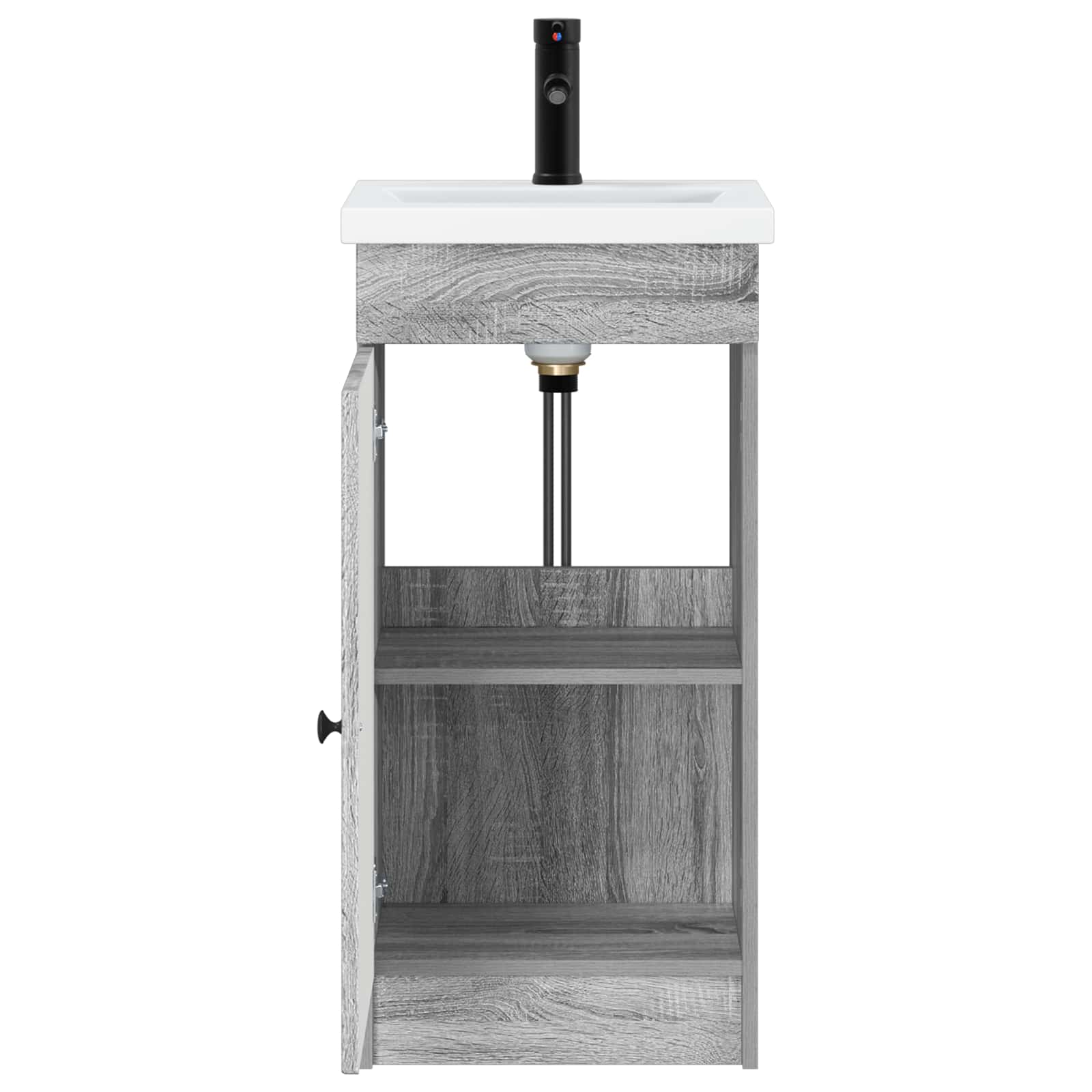 vidaXL Bathroom Vanity with Sink Grey Sonoma 42 x 40 x 84.5 cm 4