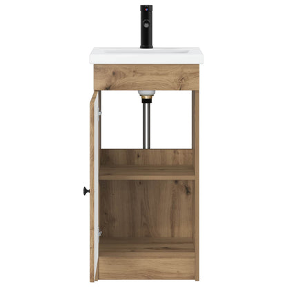 vidaXL Bathroom Vanity with Sink Artisan Oak 42 x 40 x 84.5 cm 4