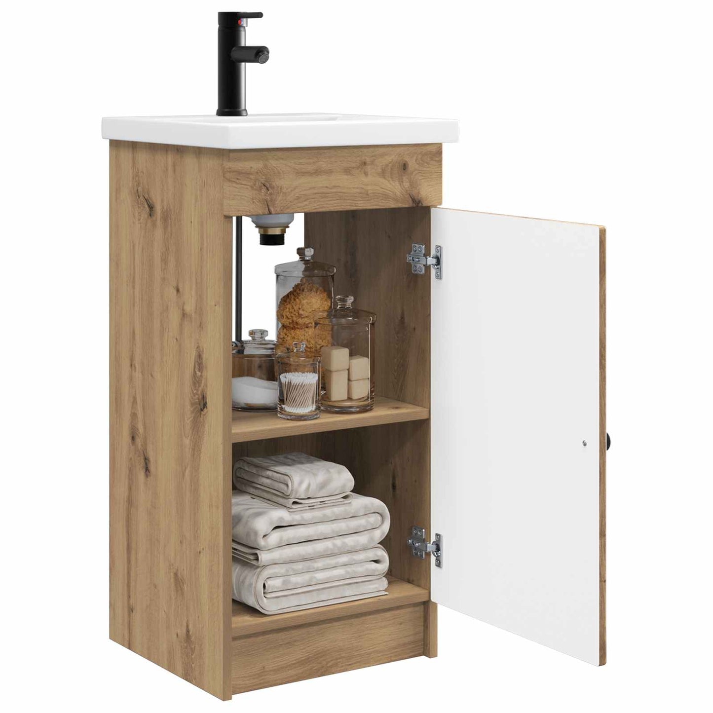 vidaXL Bathroom Vanity with Sink Artisan Oak 42 x 40 x 84.5 cm 3