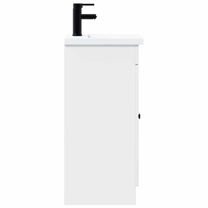 vidaXL Bathroom Vanity with Sink High Gloss White 42 x 40 x 84.5 cm 5