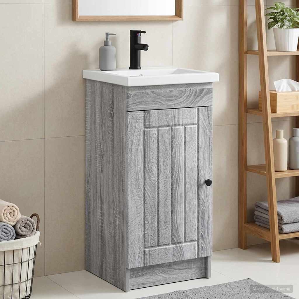 vidaXL Bathroom Vanity with Sink 42 x 40 x 84.5 cm Depth 40 cm