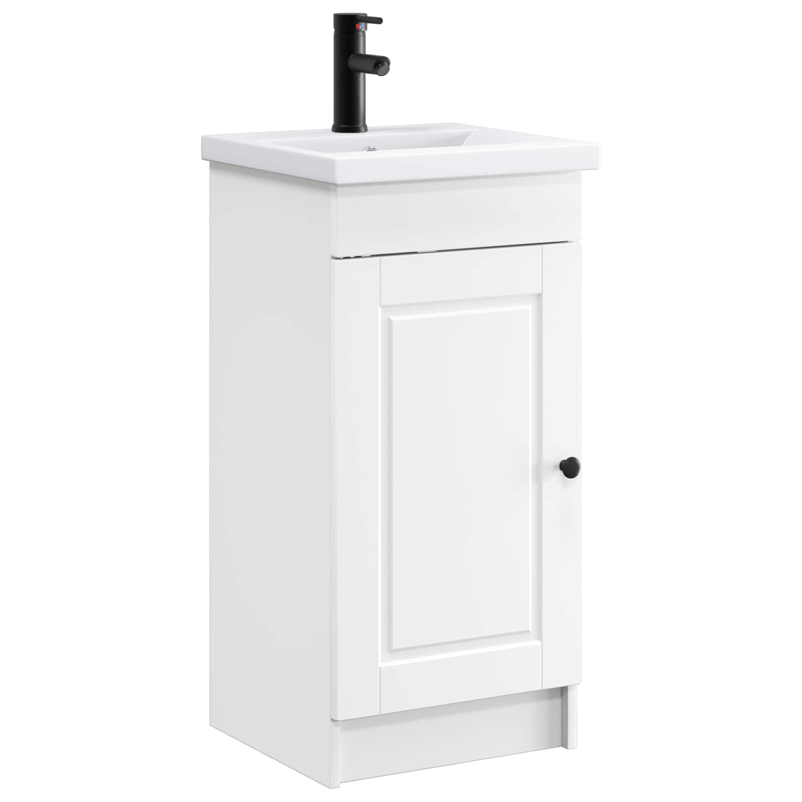vidaXL Bathroom Vanity with Sink White 42 x 40 x 84.5 cm 2