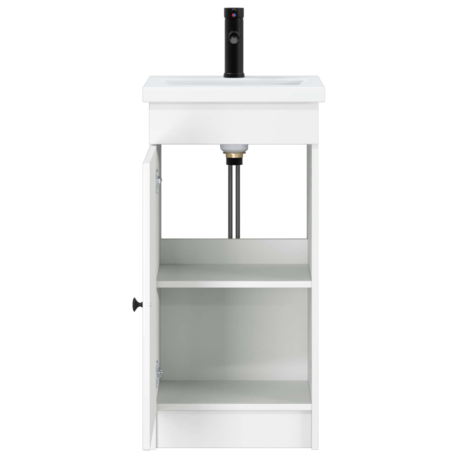 vidaXL Bathroom Vanity with Sink White 42 x 40 x 84.5 cm 4