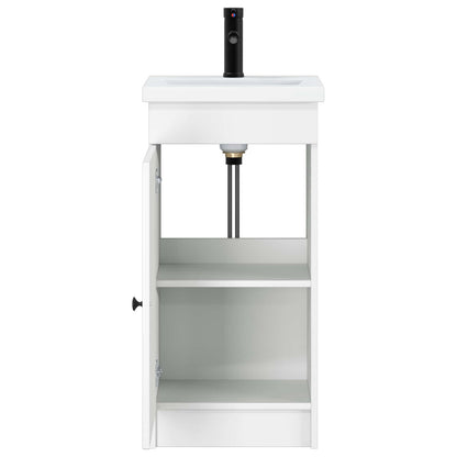 vidaXL Bathroom Vanity with Sink White 42 x 40 x 84.5 cm 4