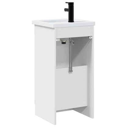 vidaXL Bathroom Vanity with Sink High Gloss White 42 x 40 x 84.5 cm 6