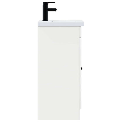 vidaXL Bathroom Vanity with Sink High Gloss White 42 x 40 x 84.5 cm 5