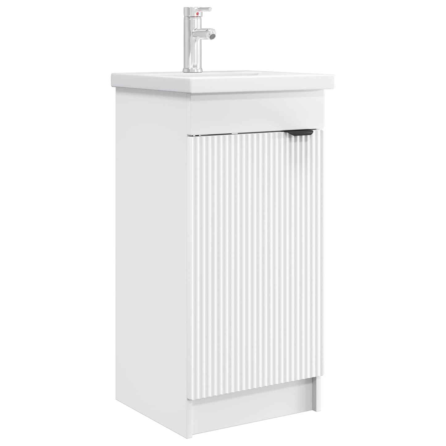 vidaXL Bathroom Vanity with Sink White 42 x 40 x 84.5 cm 2