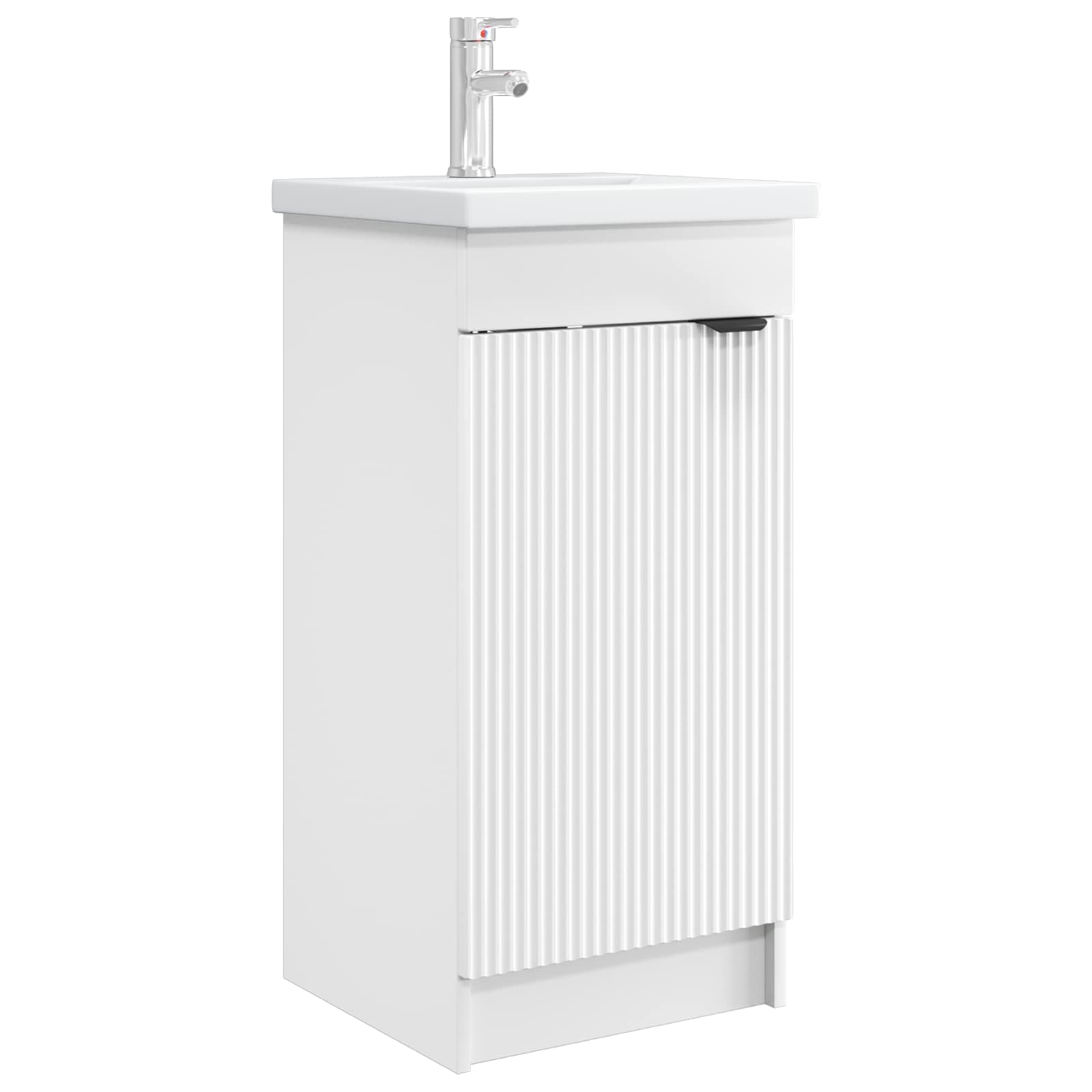 vidaXL Bathroom Vanity with Sink White 42 x 40 x 84.5 cm 2