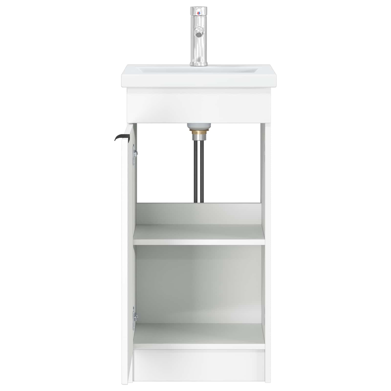 vidaXL Bathroom Vanity with Sink White 42 x 40 x 84.5 cm 4
