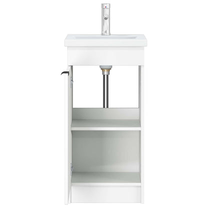 vidaXL Bathroom Vanity with Sink White 42 x 40 x 84.5 cm 4