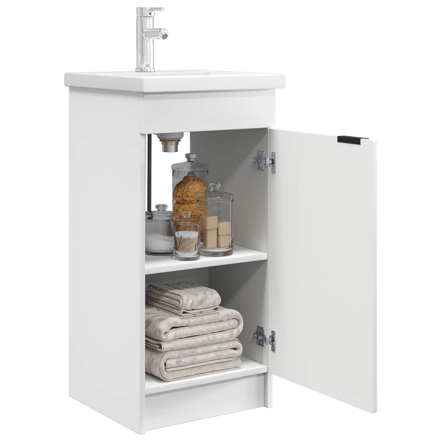 vidaXL Bathroom Vanity with Sink White 42 x 40 x 84.5 cm 3