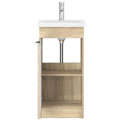 vidaXL Bathroom Vanity with Sink Sonoma Oak 42 x 40 x 84.5 cm 4