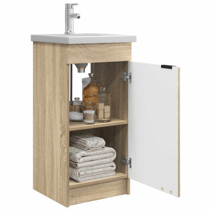 vidaXL Bathroom Vanity with Sink Sonoma Oak 42 x 40 x 84.5 cm 3