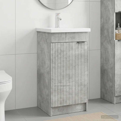 vidaXL Bathroom Vanity with Sink Concrete Grey 42 x 40 x 84.5 cm 1