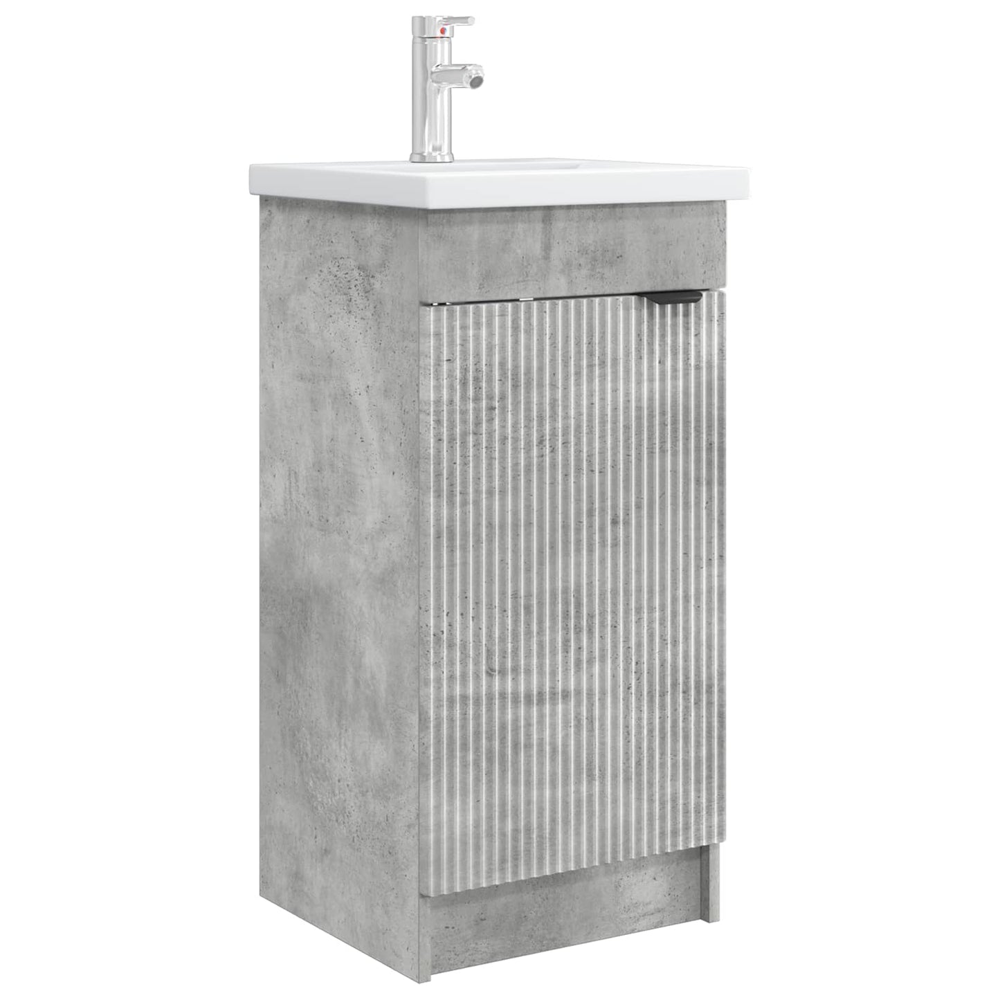 vidaXL Bathroom Vanity with Sink Concrete Grey 42 x 40 x 84.5 cm 2