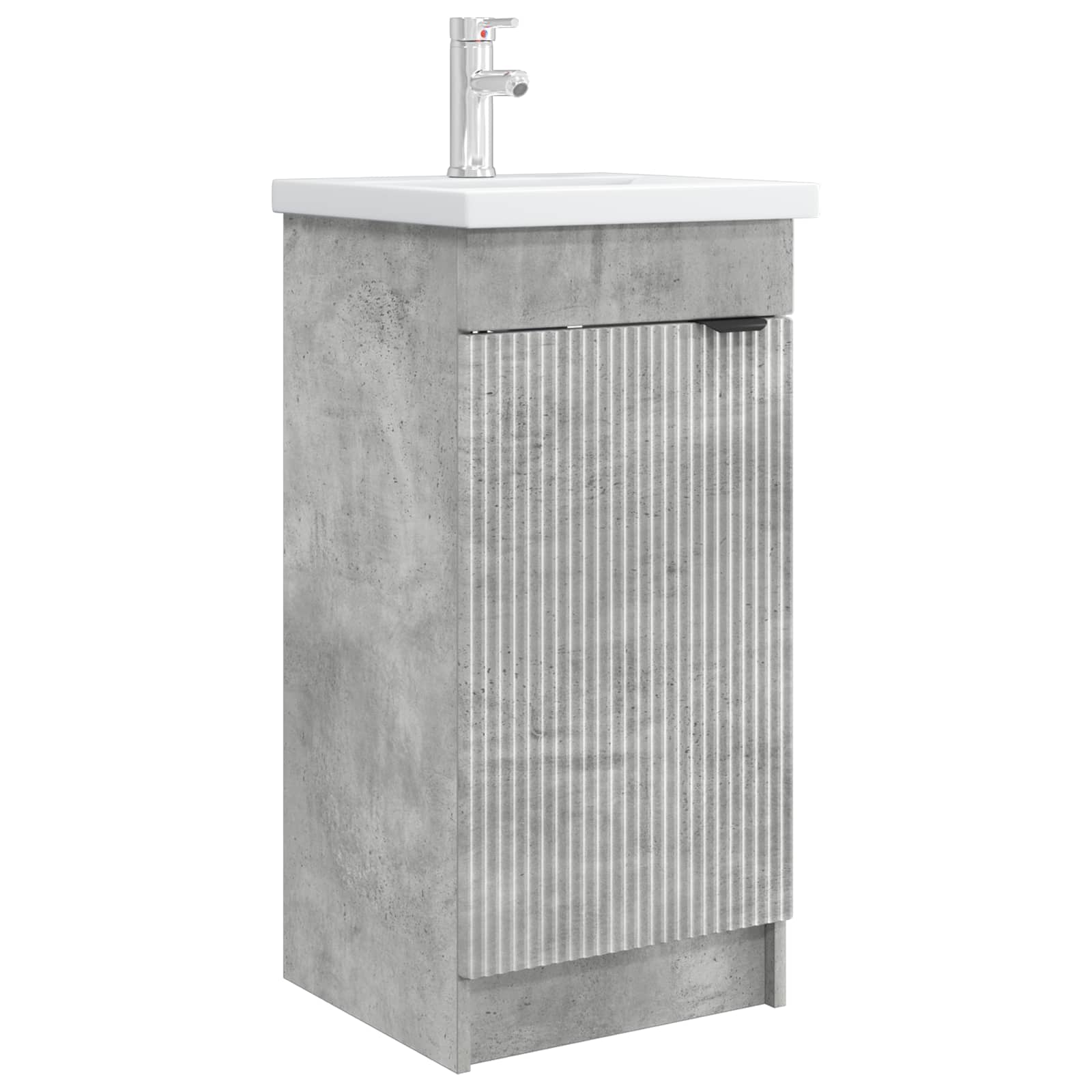 vidaXL Bathroom Vanity with Sink Concrete Grey 42 x 40 x 84.5 cm 2