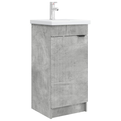 vidaXL Bathroom Vanity with Sink Concrete Grey 42 x 40 x 84.5 cm 2