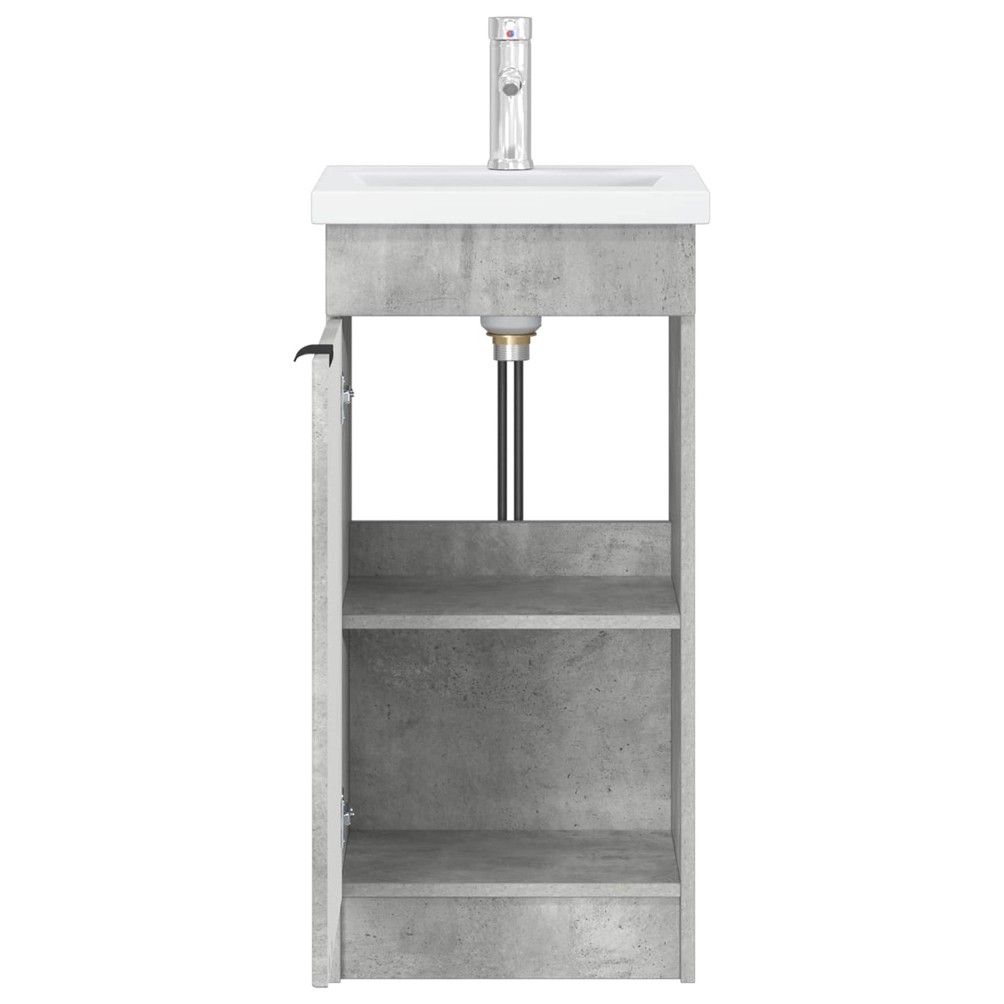 vidaXL Bathroom Vanity with Sink Concrete Grey 42 x 40 x 84.5 cm 4