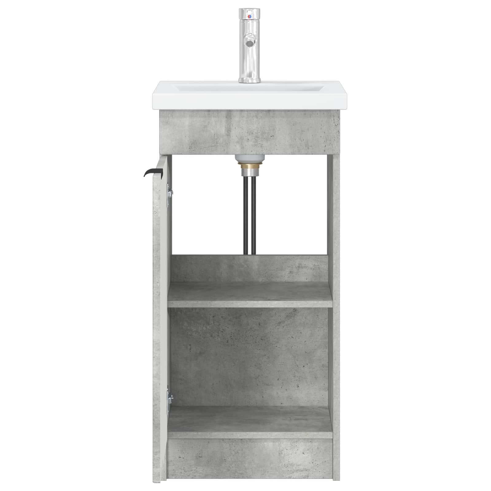 vidaXL Bathroom Vanity with Sink Concrete Grey 42 x 40 x 84.5 cm 4