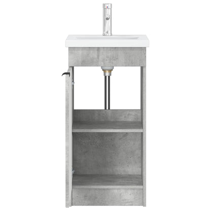 vidaXL Bathroom Vanity with Sink Concrete Grey 42 x 40 x 84.5 cm 4