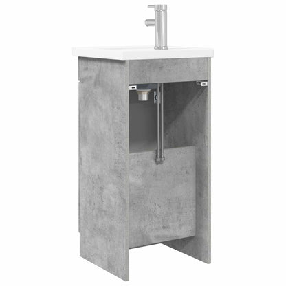 vidaXL Bathroom Vanity with Sink Concrete Grey 42 x 40 x 84.5 cm 6
