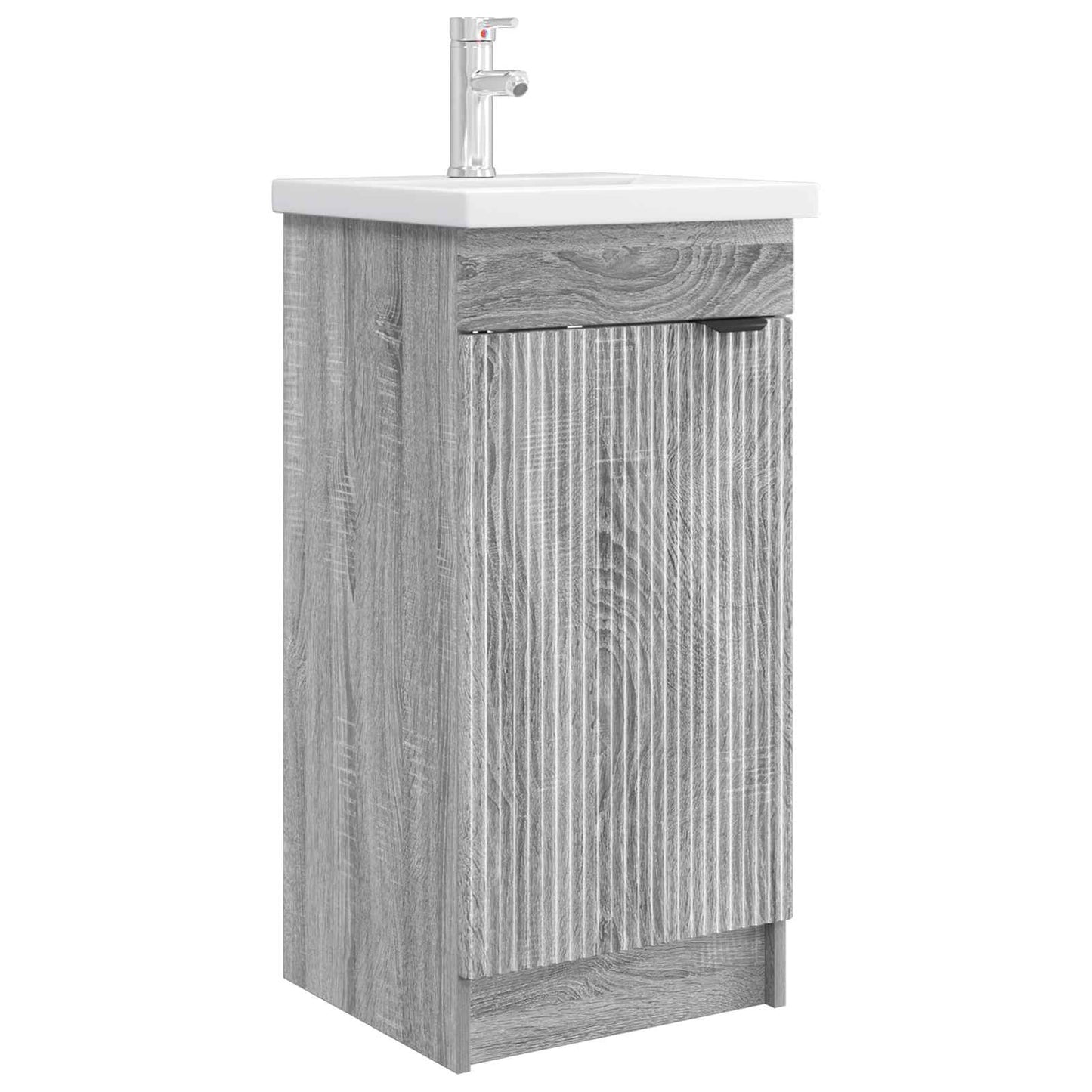 vidaXL Bathroom Vanity with Sink Grey Sonoma 42 x 40 x 84.5 cm 2